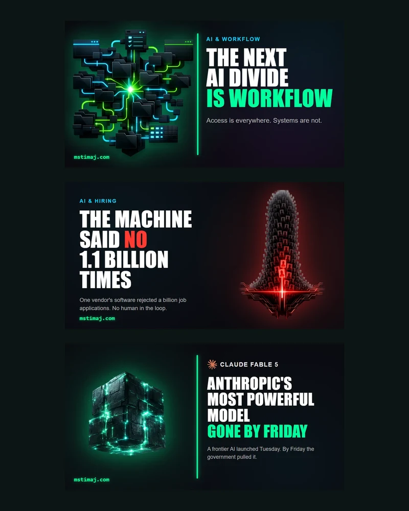 Three real entries from The Human Algorithm