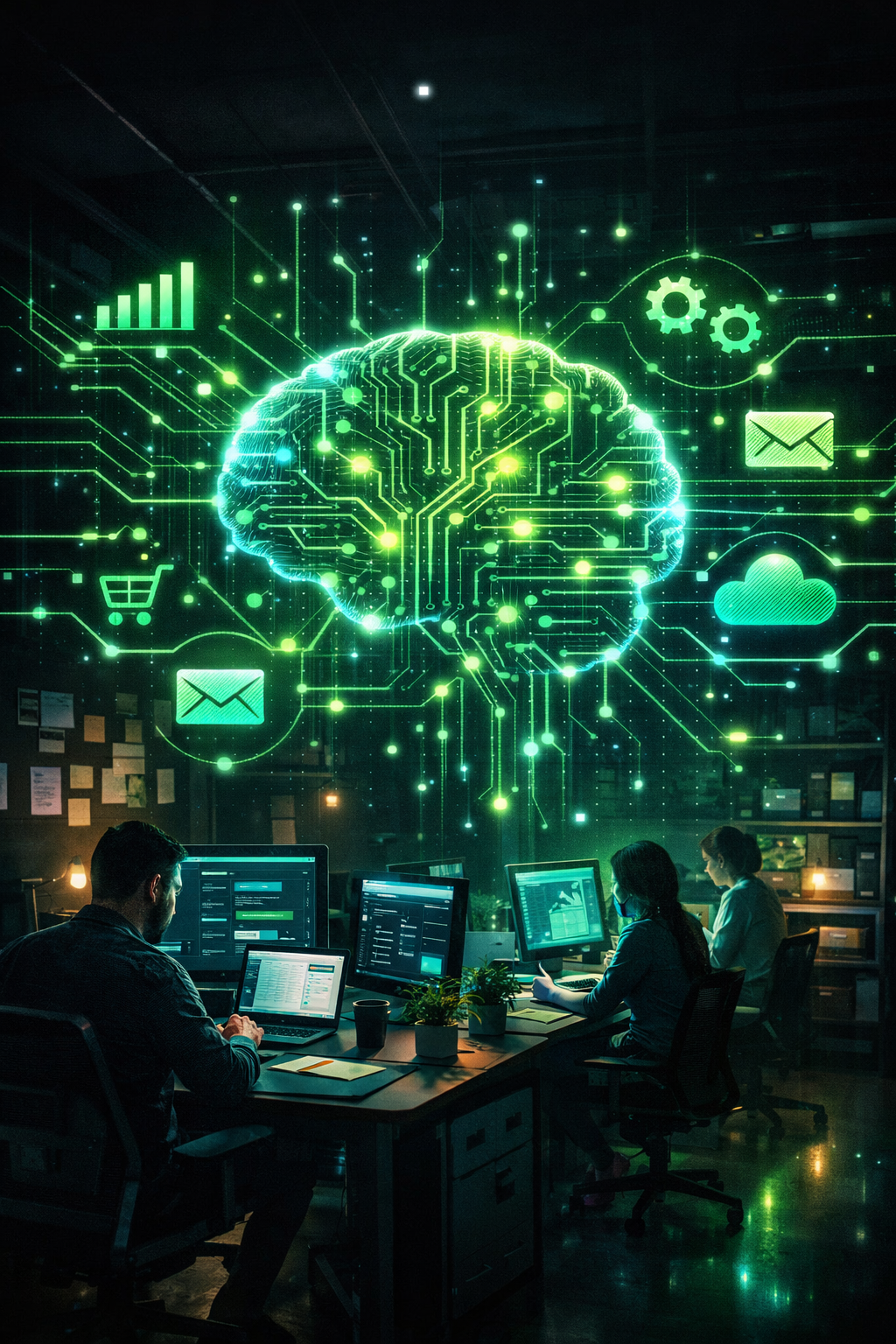 AI neural network visualization