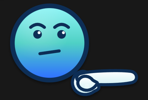 ChatGPT SVG attempt 2 — gradient circle with navy outline and malformed hand