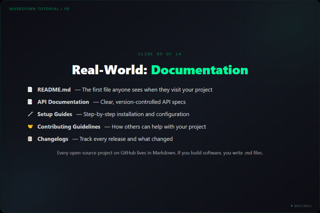 Real-World: Documentation