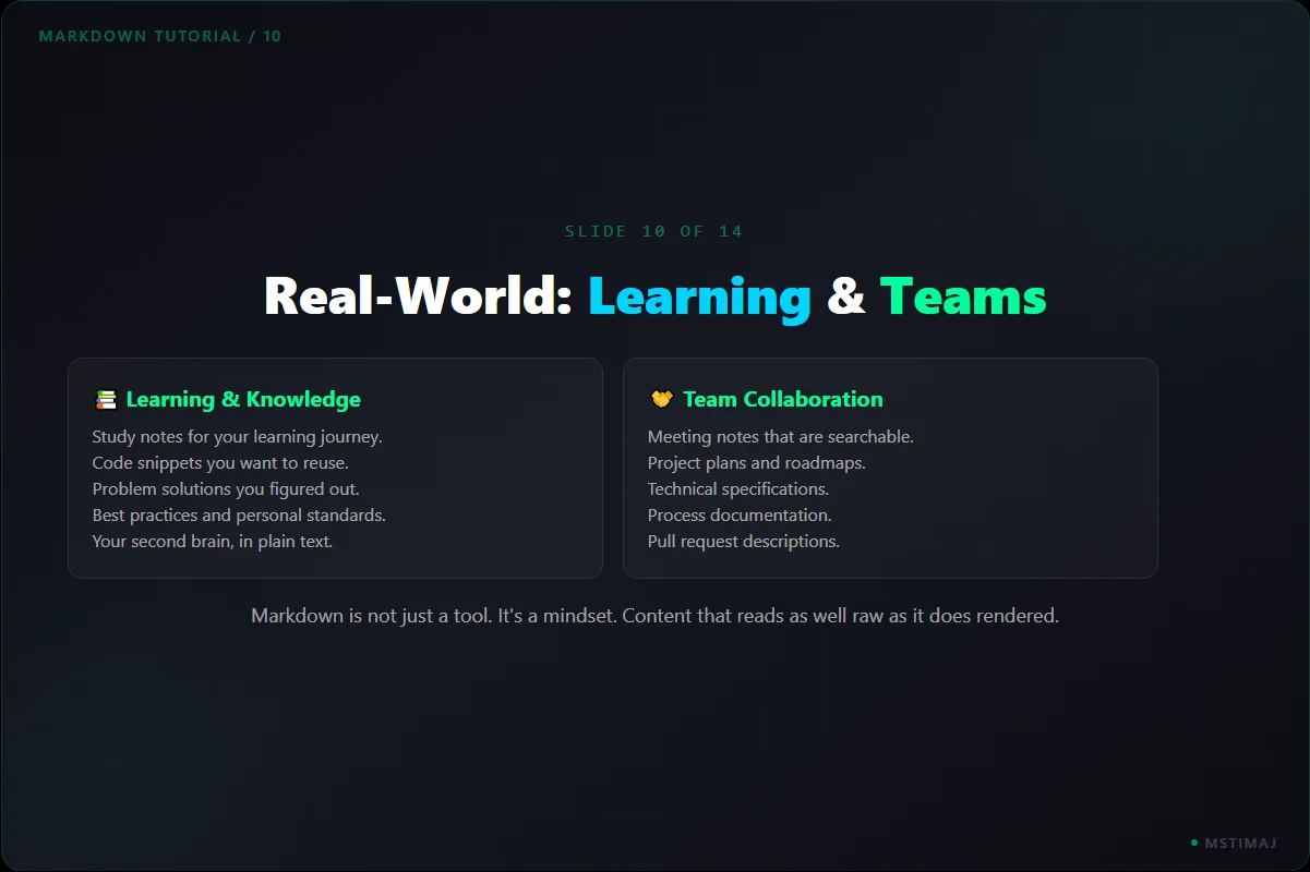 Markdown: The File Your AI Tools Speak, panel 10 of 14