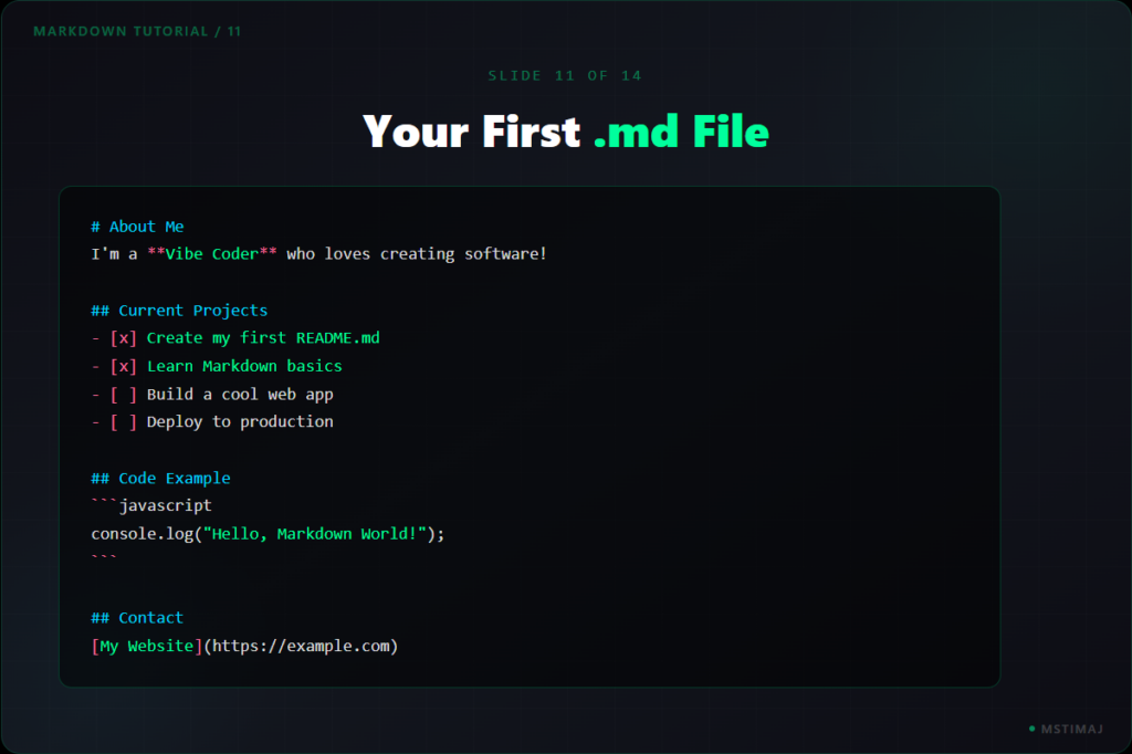Your First .md File