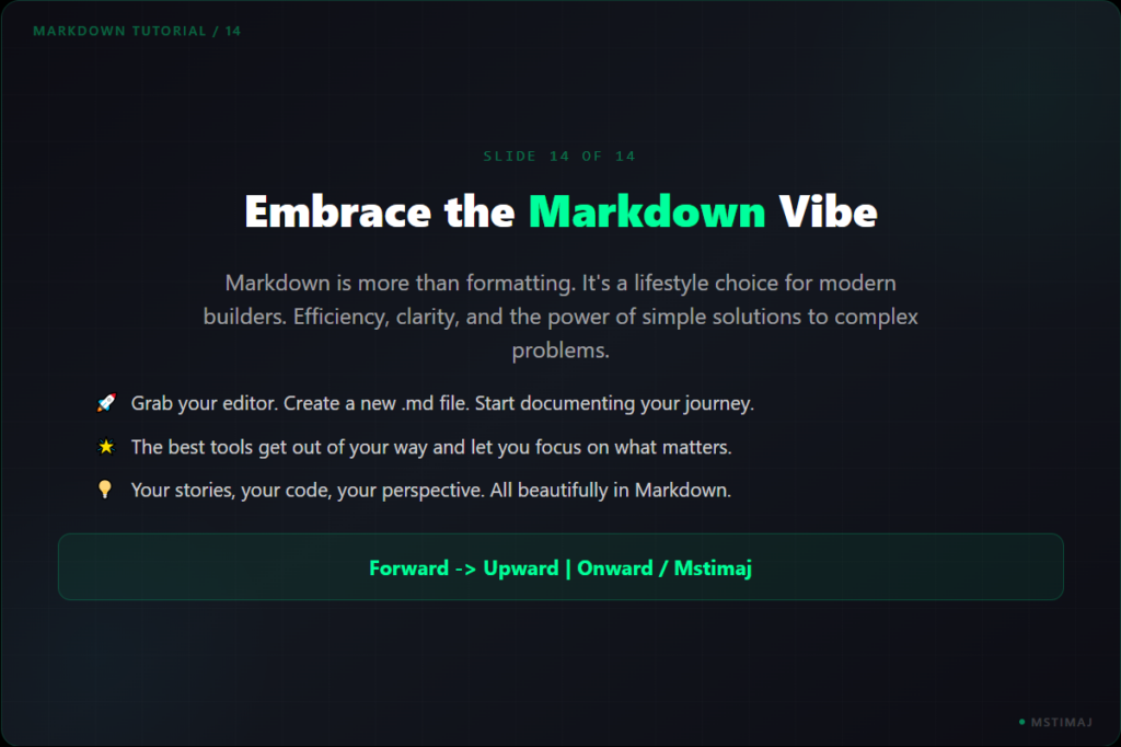 Embrace the Markdown Vibe