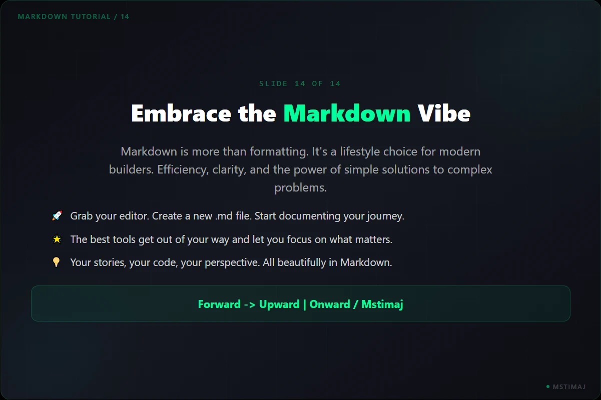 Markdown: The File Your AI Tools Speak, panel 14 of 14