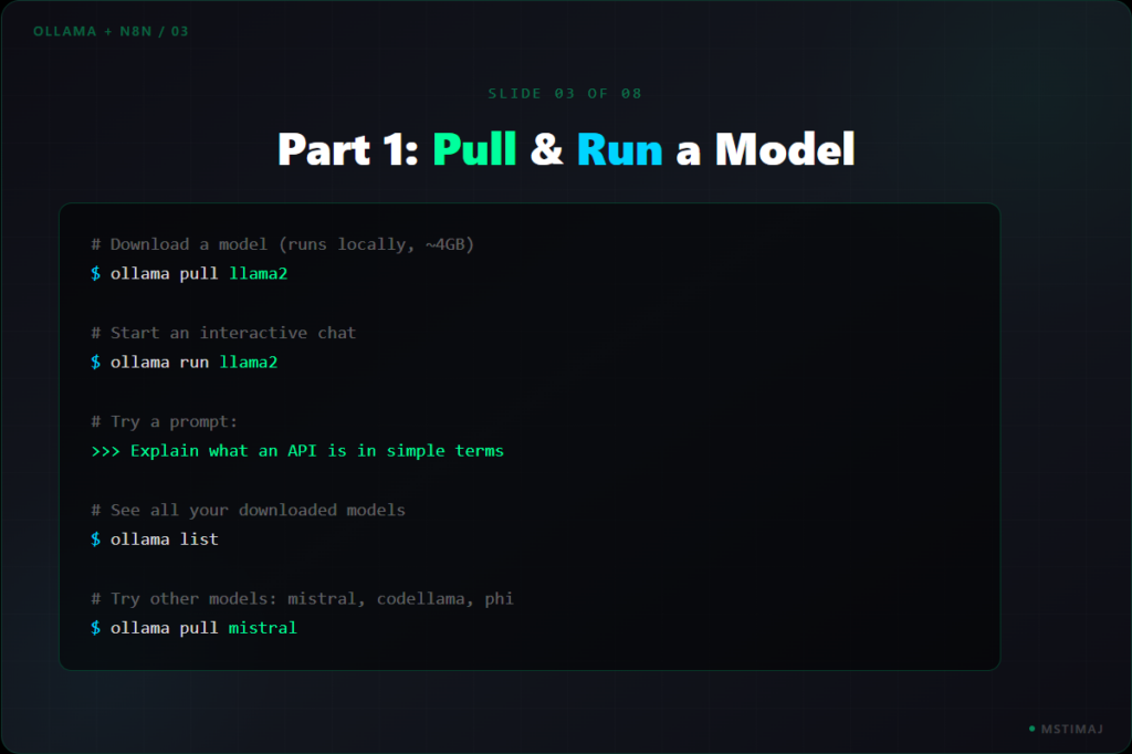 Part 1: Pull & Run a Model