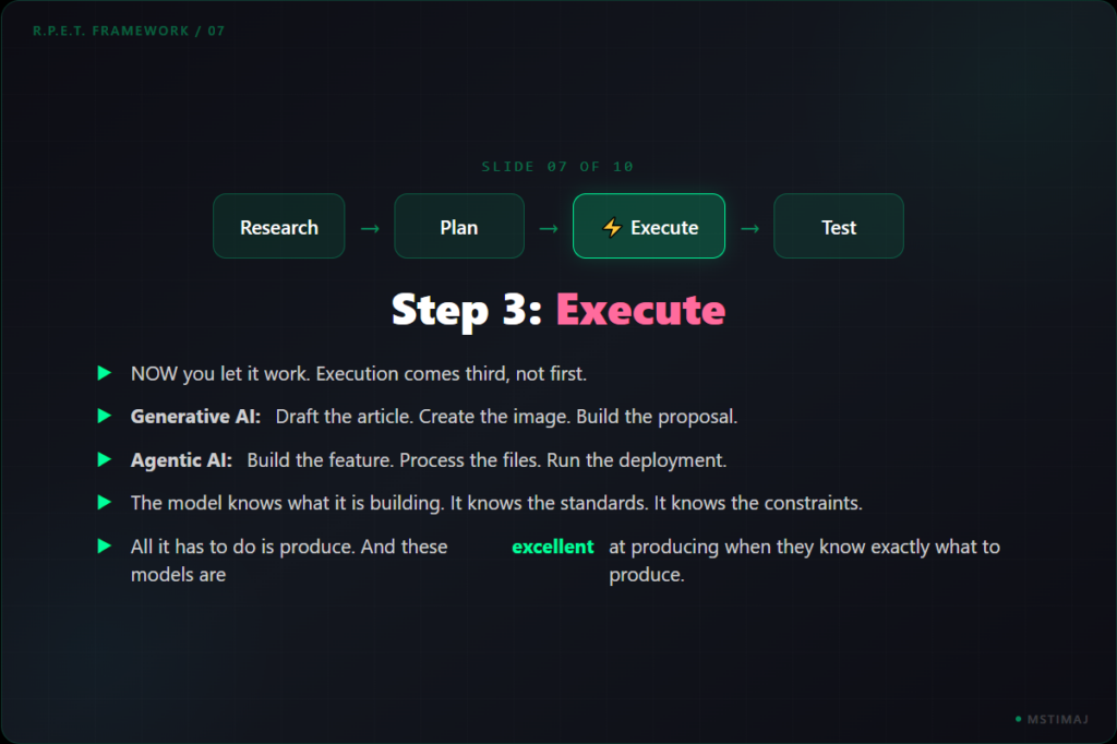 Step 3: Execute