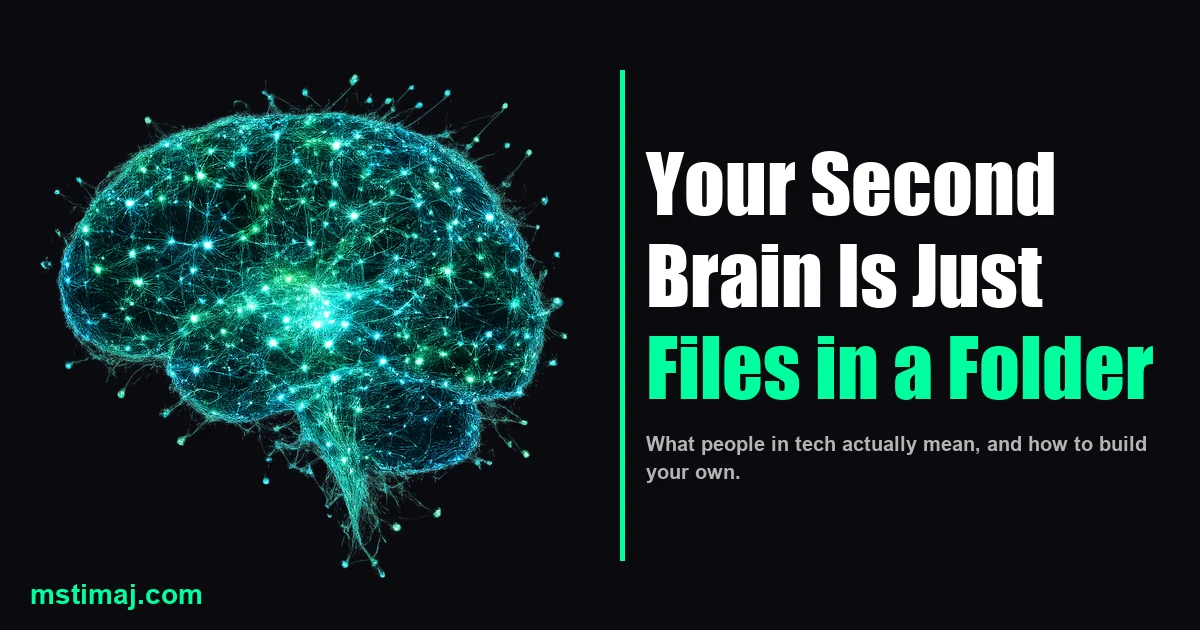 Featured image for the article: Your Second Brain Is Just Files in a Folder