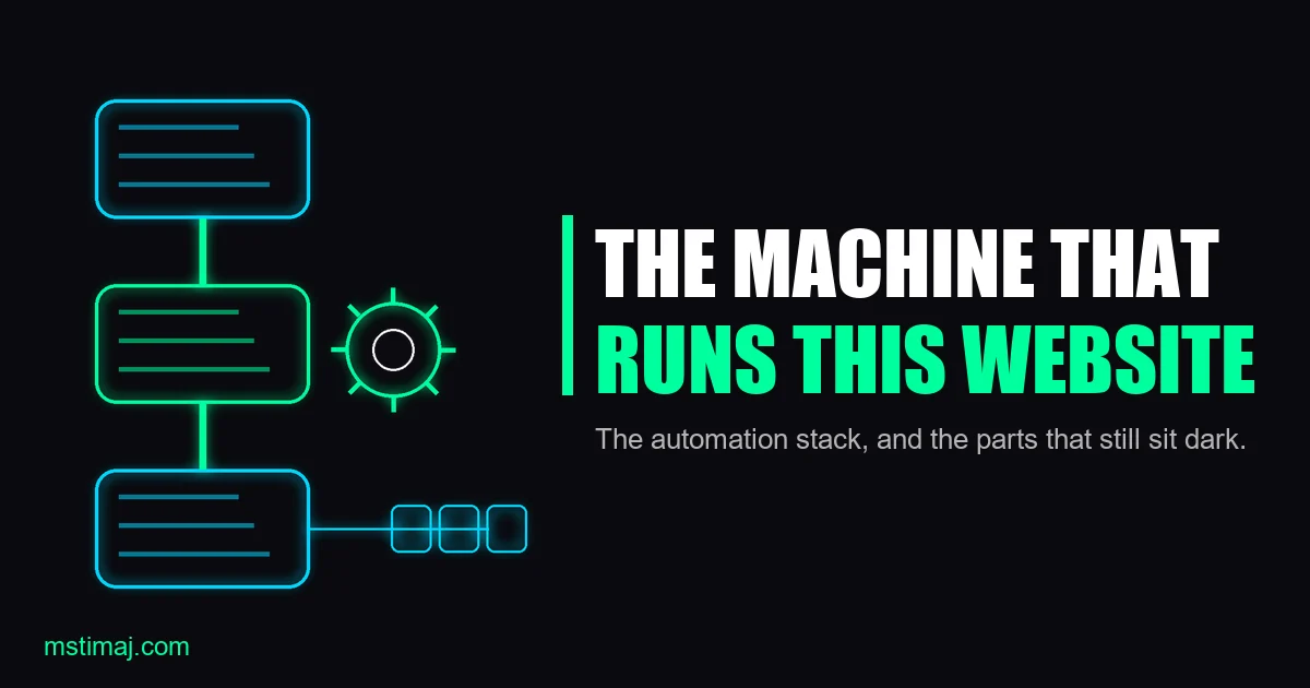 Featured image for the article: The Machine That Runs This Website