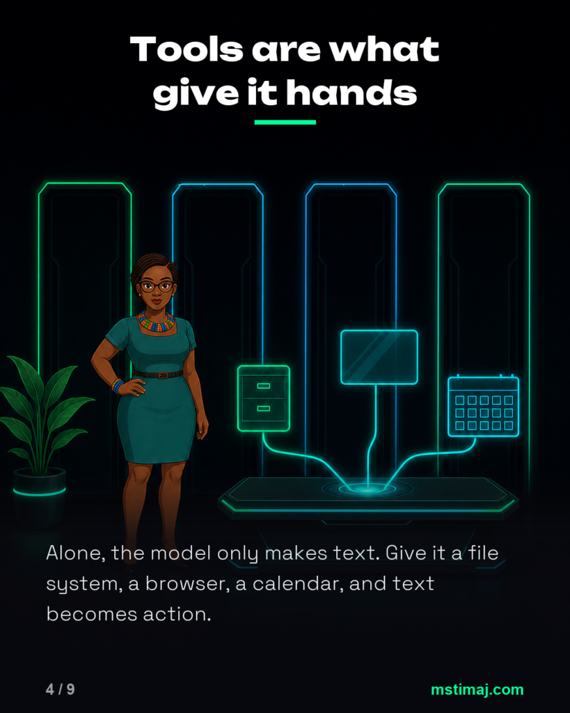 Tools are what give it hands