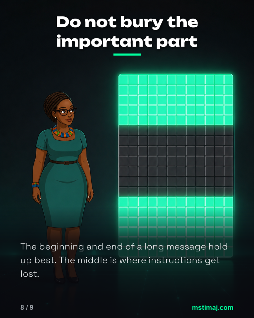 Do not bury the important part