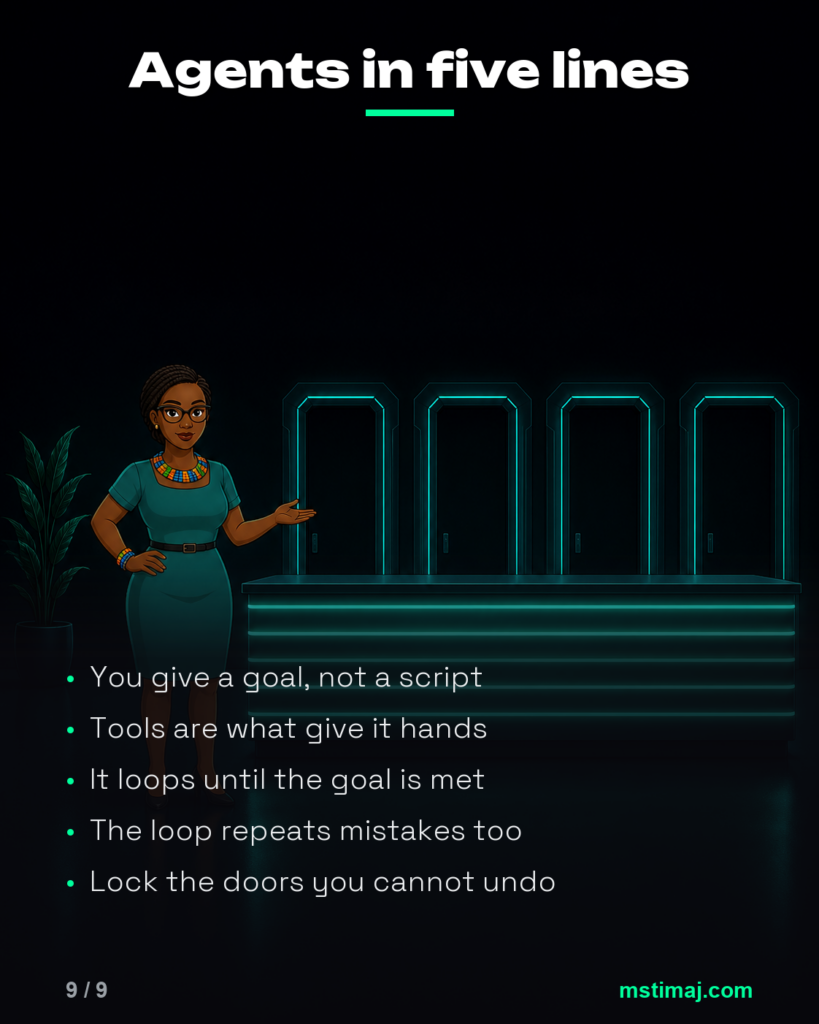 Agents in five lines