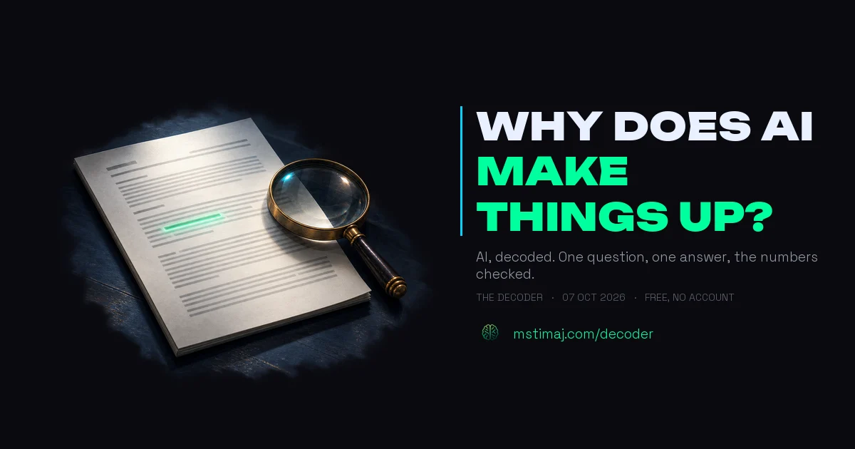 Featured image for the article: Why does AI make things up?
