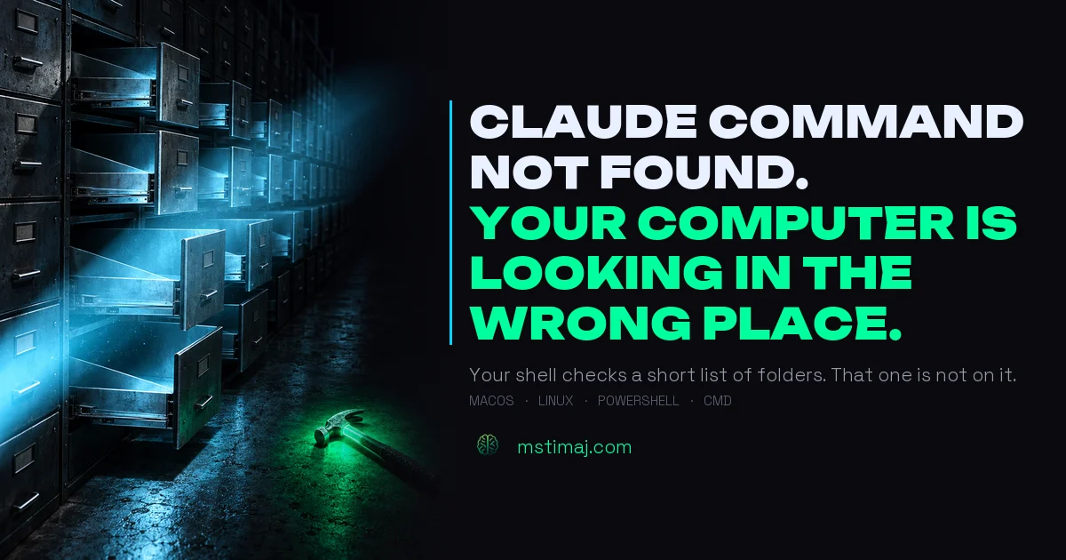 Featured image for the article: Claude Command Not Found. Your Computer Is Looking in the Wrong Place.