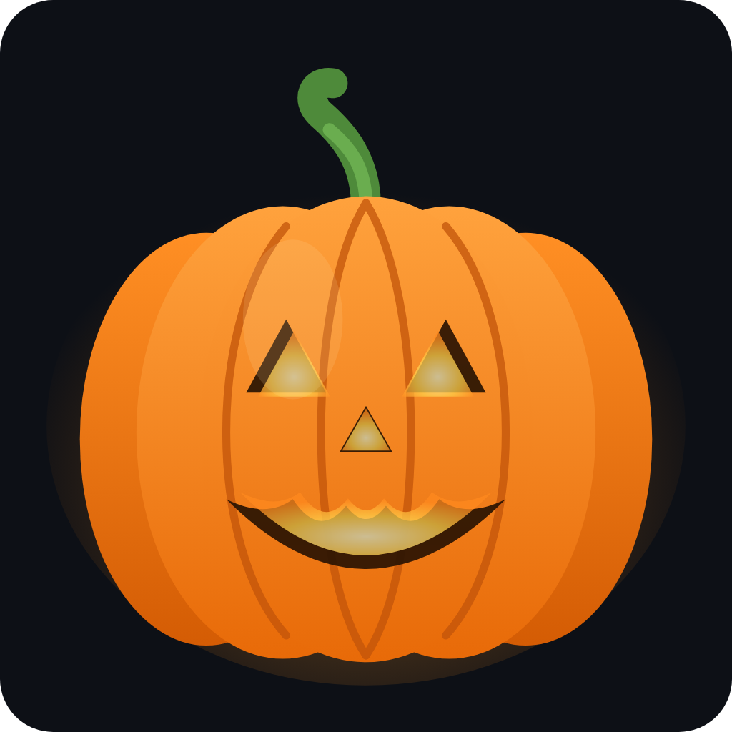A carved jack-o-lantern drawn as a vector
